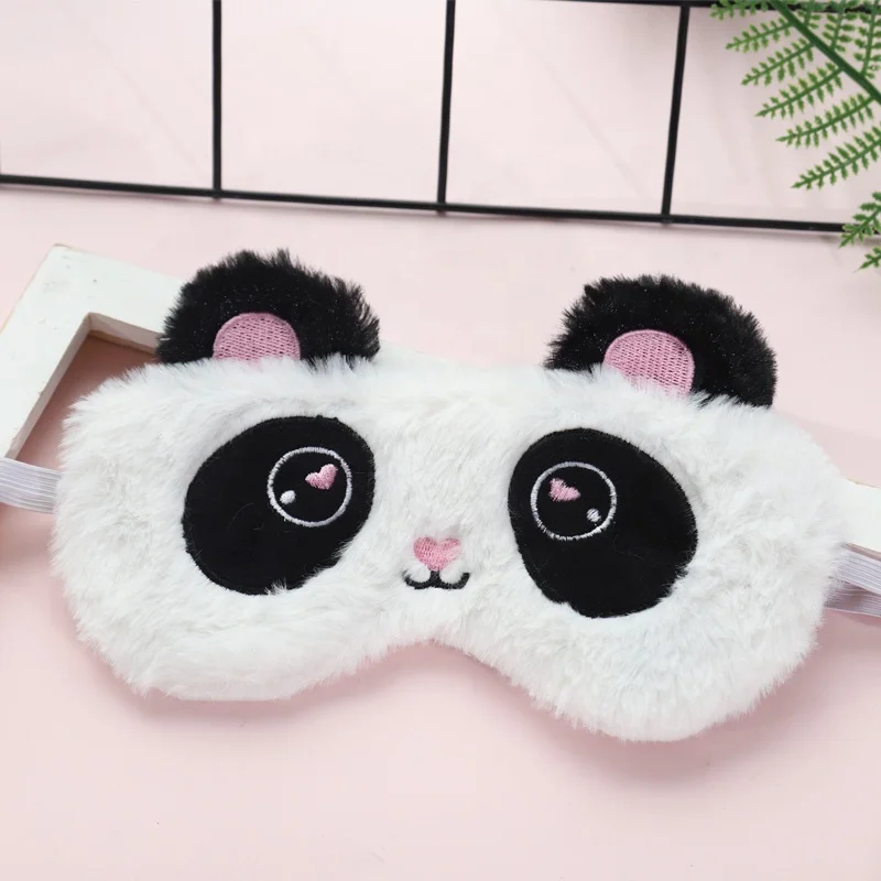 Cute Animal Eye Mask Plush Sleep Masks for Women Girls Kids