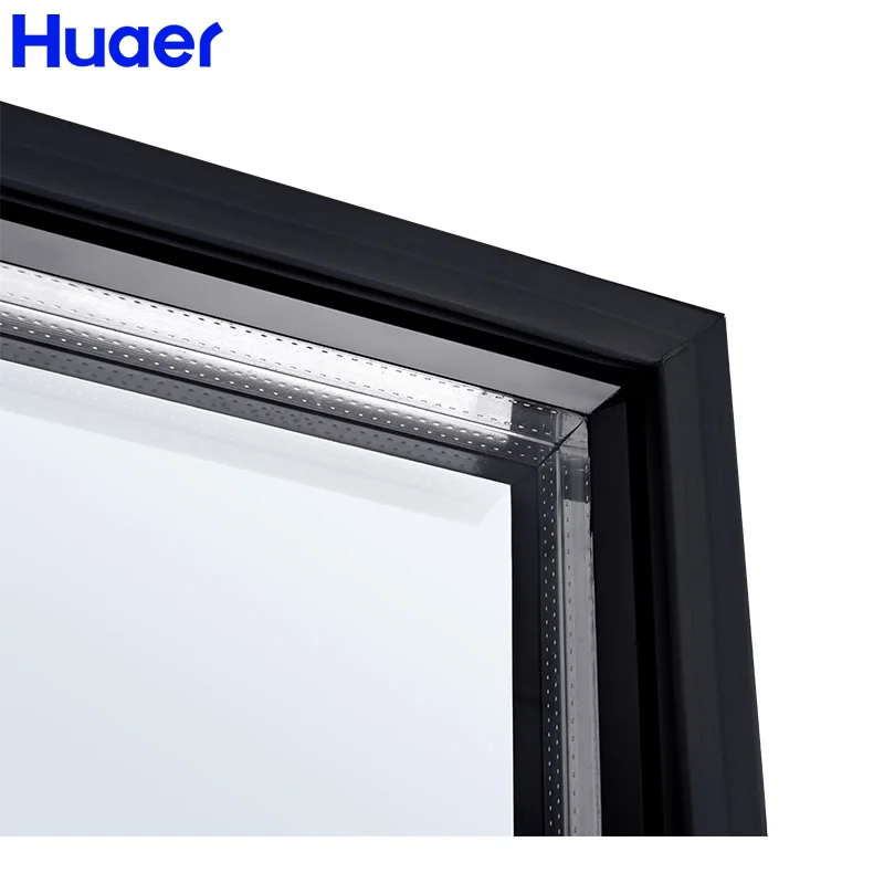 LED blue light clear glass door refrigerator mini beer fridge