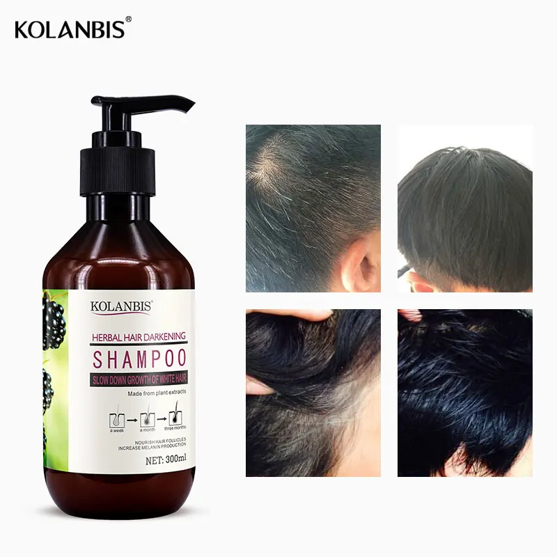 Cure White Hair Shampoo For Black Hair Treatment Increase Melanin Cover Grey Hair No Side Effect 300ml