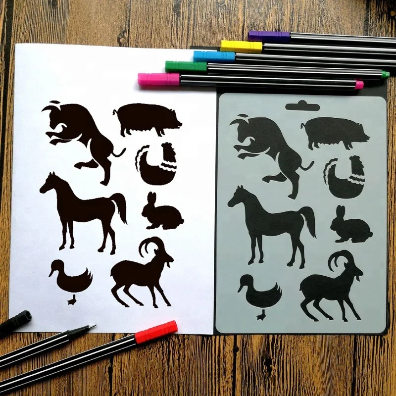 New style bird Shape Plastic Drawing Stencils/DIY Drawing and Education Animals Stencils