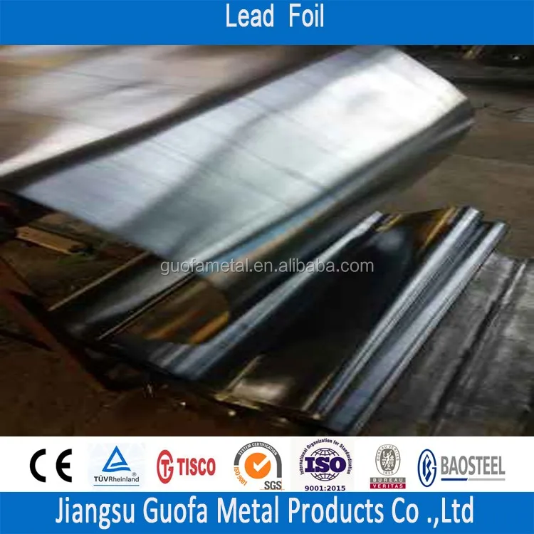 0.39mm 0.4mm 0.41mm 0.42mm 0.43mm 0.44mm 99.994% Pure Lead Foil For Laboratory