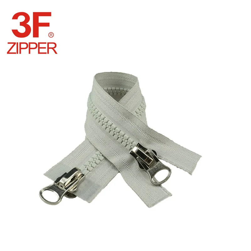 3F zipper factory Wholesale high quality custom diamond square  teeth resin plastic zipper
