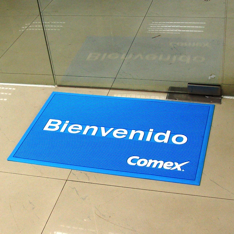 3d Pattern Advertising customized Eco-friendly Soft Durable PVC Rubber Door Mat Display Door Mat with loge