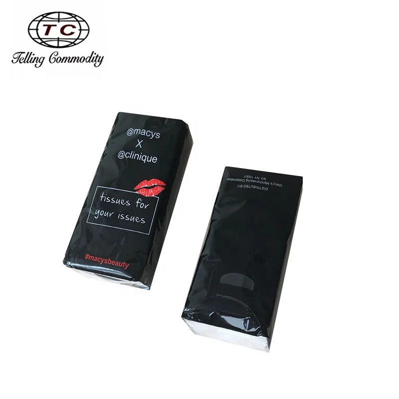 Customized adversting bulk plain pocket facial tissue packs