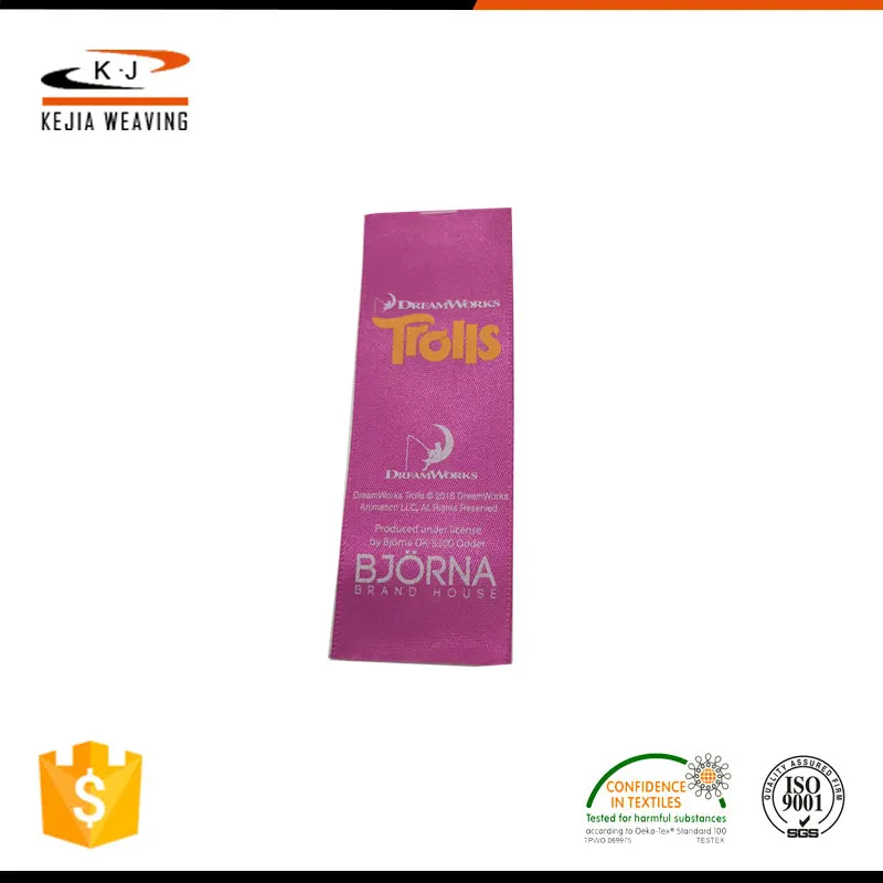 Customize Clothing Brand Fabric Double Side Printing Labels