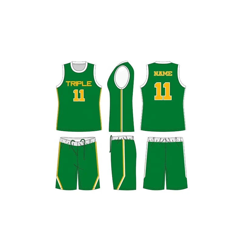 Latest Design Sublimated Printing Wholesale Basketball Jersey Customized Youth Reversible Basketball Uniforms