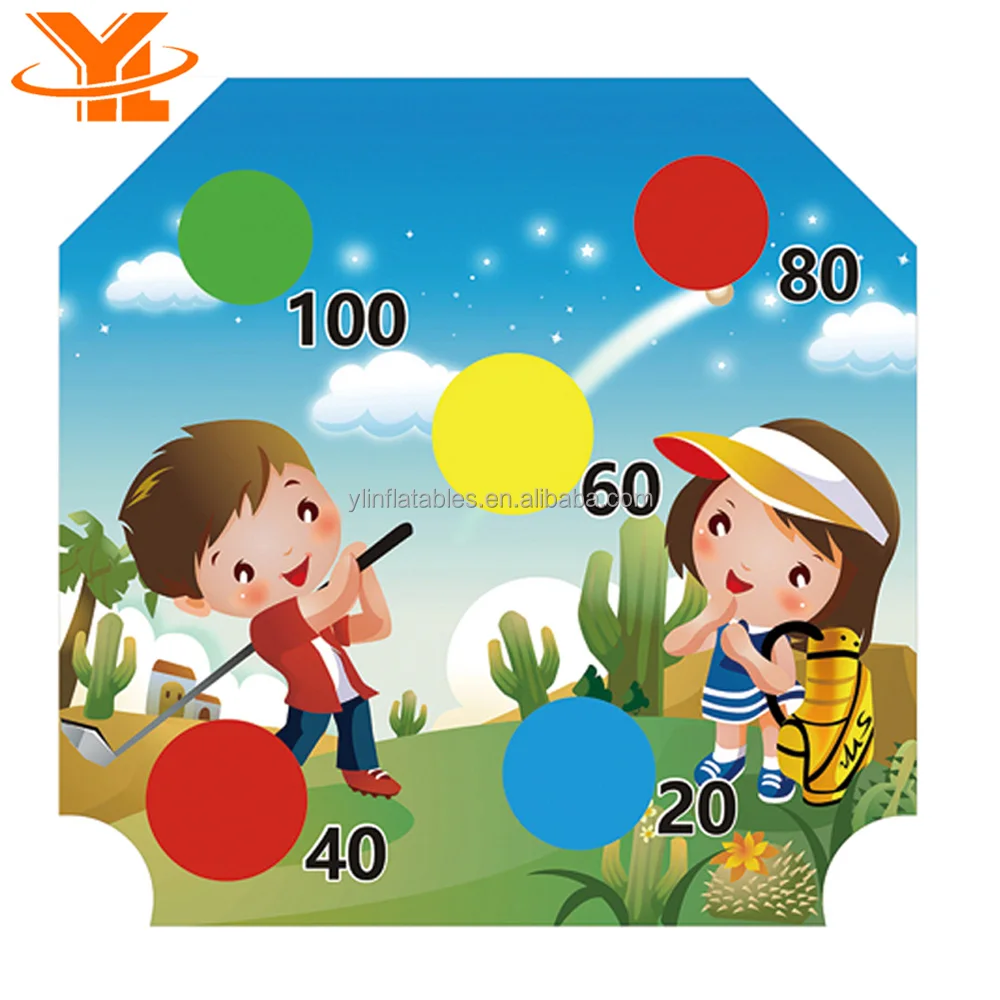 Inflatable Detachable Dart Board Target, Golf, Baseball, Football Style Dart Target