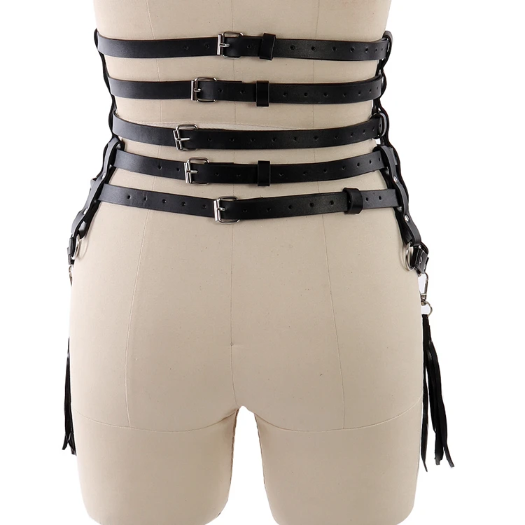 Для танцев на шесте, Клубные пикантные нижнее бельё для девочек, ботинки для панков и готов, подвязки, сексуальное нижнее белье, из PU искусственного материала (PU) на подтяжках пояс жгут