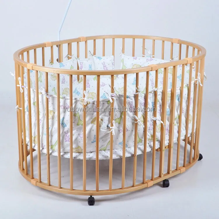 
adjustable wooden baby oval playpen in blue dealer 