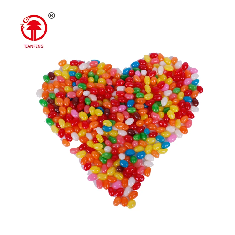 Bulk confectionery mix fruit flavor mini halal bulk jelly beans in bag with 1kg packing