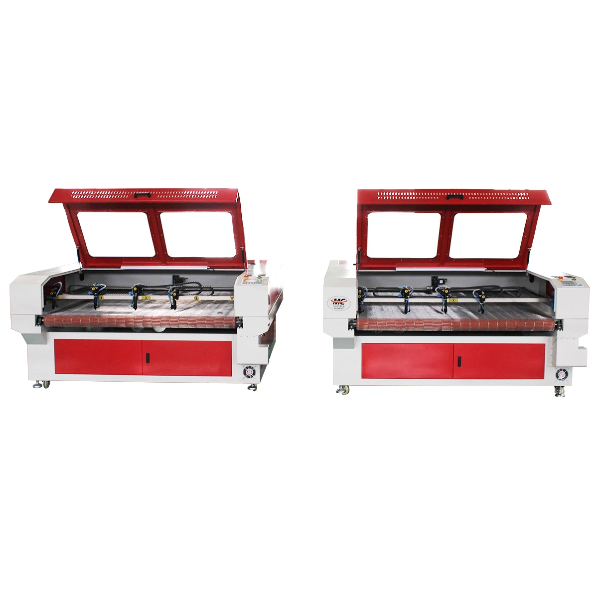 4 head co2 80w 100w 130w 150w clothing textile auto feed cnc laser fabric cutting machine 1610