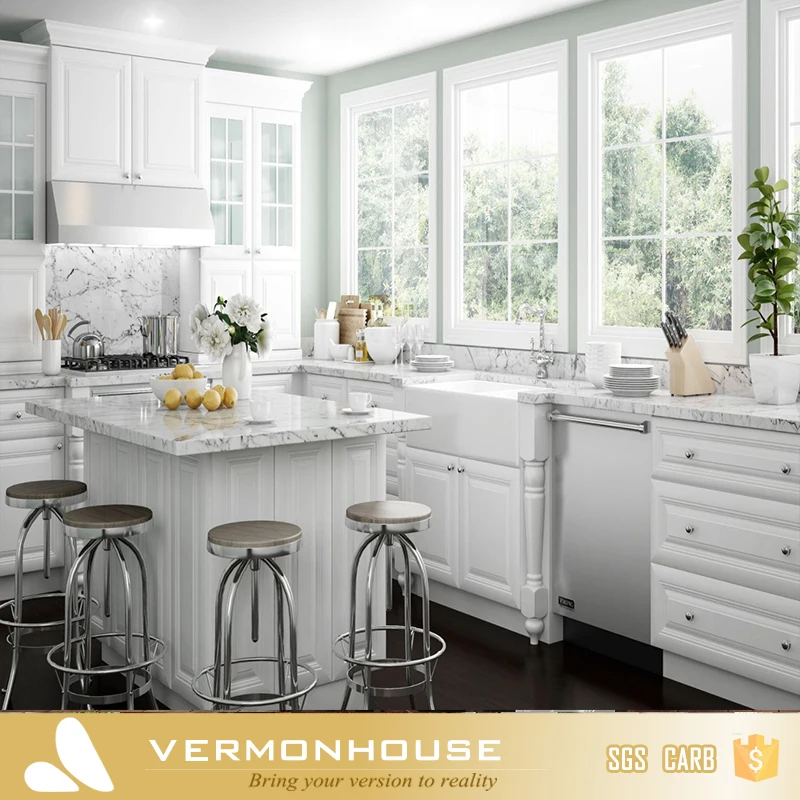 2022 Hangzhou Vermont Kitchen Cabinet Set Modern White Lacquer Design