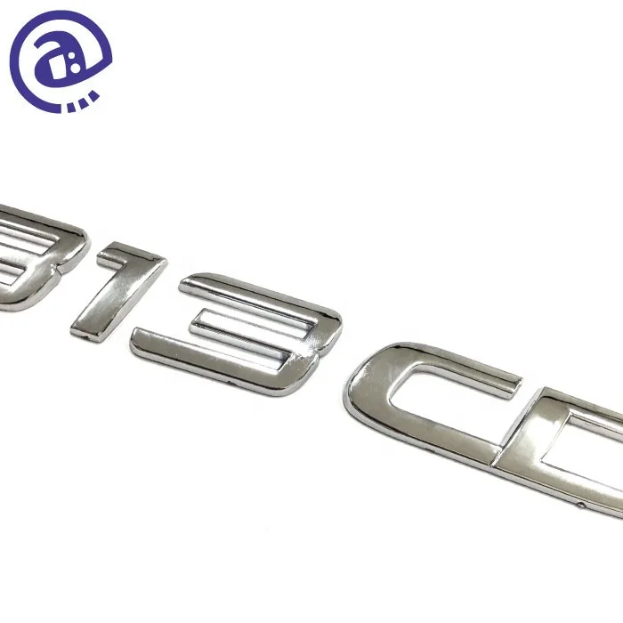 Professional OEM Items Trunk Emblem Type Durable ABS Injection Self Adhesive Chrome Plastic Car Letter Emblem