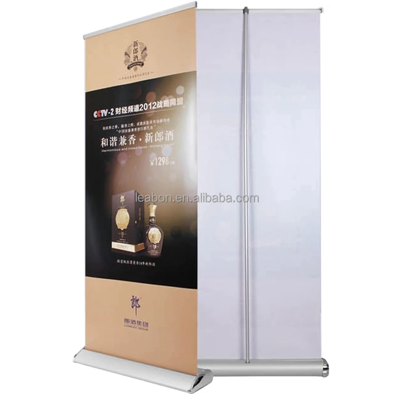 High quality aluminum retractable roll up banner stand for advertising
