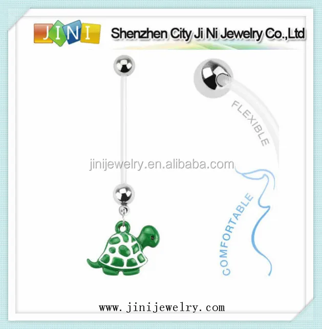Maternity Belly Rings Pregnancy Bioflex Navel Rings Turtle