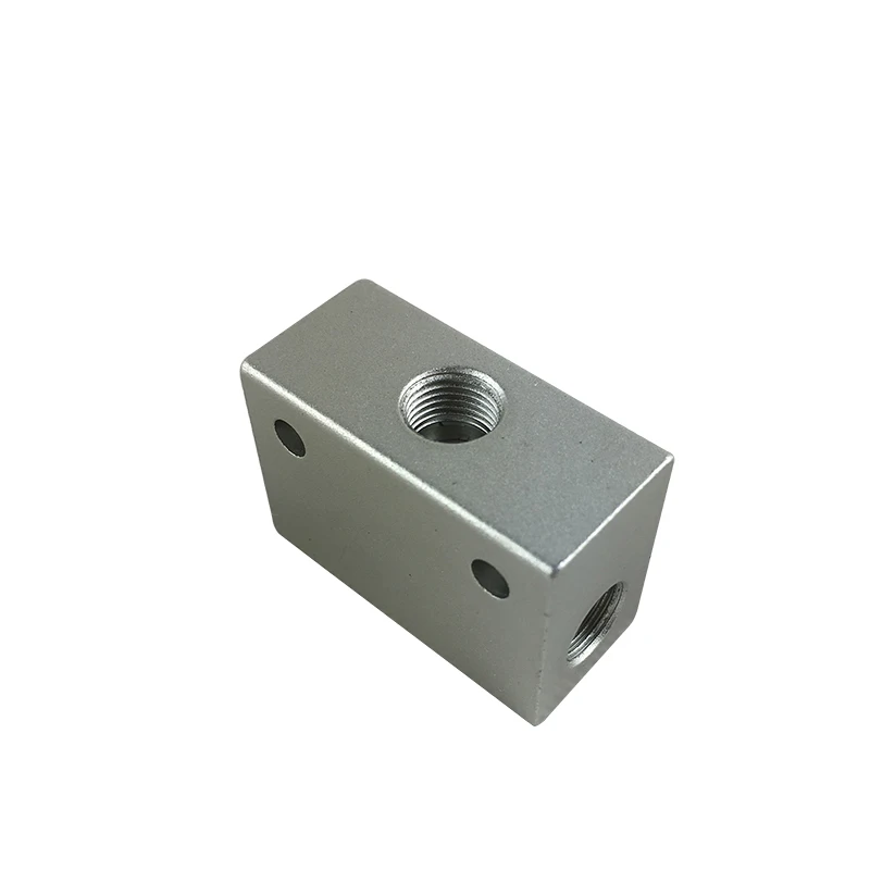 Slivery Aluminum Alloy Shuttle Valve Environment Friendly ST-01 ST-02 ST-06 Pneumatic Air Valve