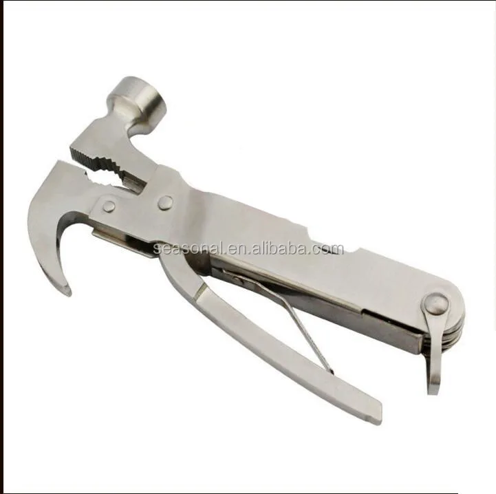 Outdoor survival stainless steel multifuctionnal tool,emergency car escape safety hammer