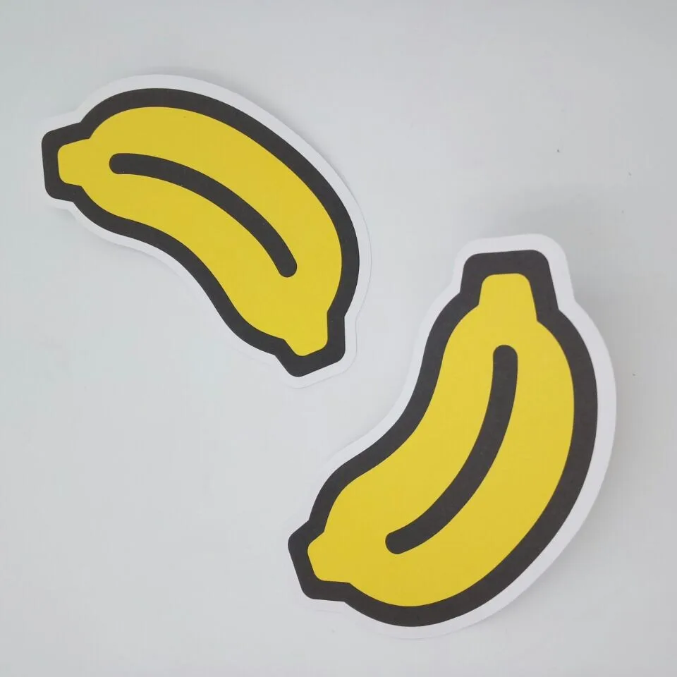 custom fruit shape sticky note punching banana pad