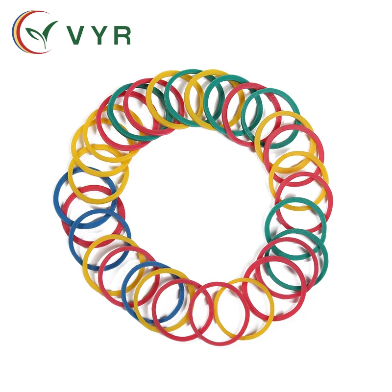 High quality durable mix color elastic natural rubber band for money and any purposes 0.6 Inches in Diameter rubber band