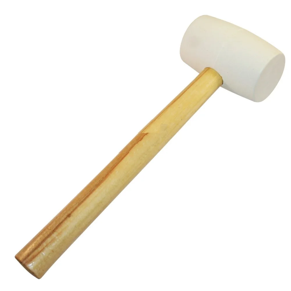 wood handle white rubber hammer american typ