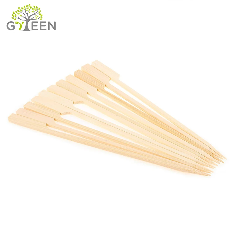 Eco-friendly Disposable Flat Teppo Kebab Gun BBQ Bamboo Food Skewer