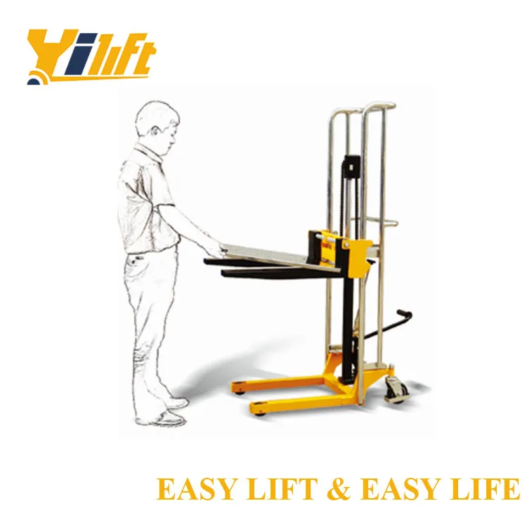 Factory Direct Price Yi-Lift PJ Series Adjustable Fork Mini Manual Stacker