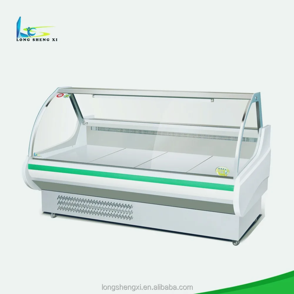 Suppliers Fan Cooling Whole Chicken Frozen Fresh Meat Display Chiller Supermarket Display Chiller