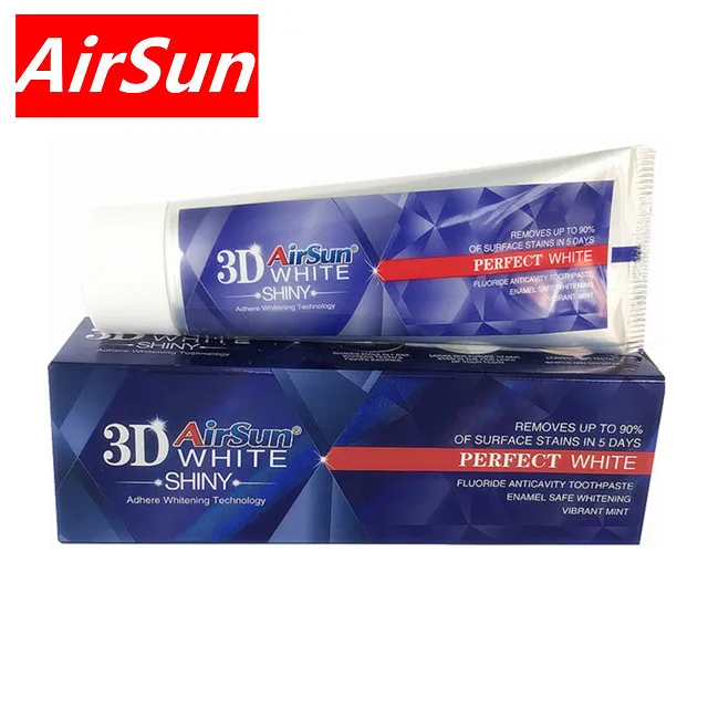 AirSun natural whitening gel Toothpaste with washing beads.
