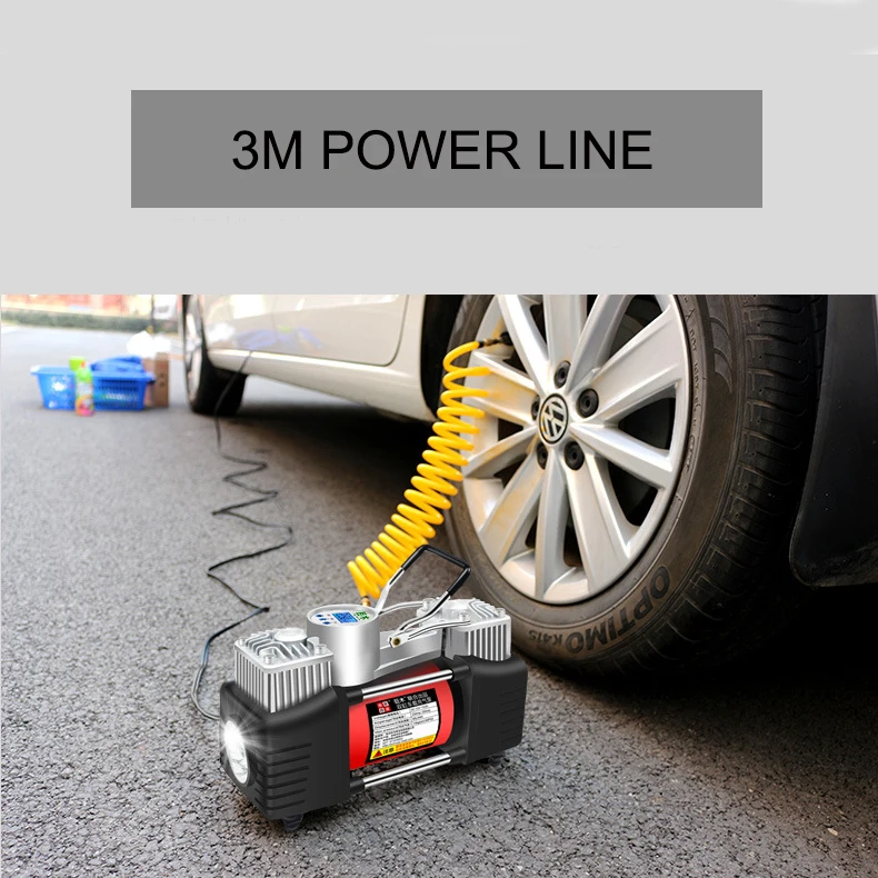 2 cylinder air compressor  car pump 12v machine