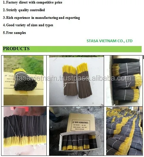 Высококачественные черные благовония сделано во Вьетнаме