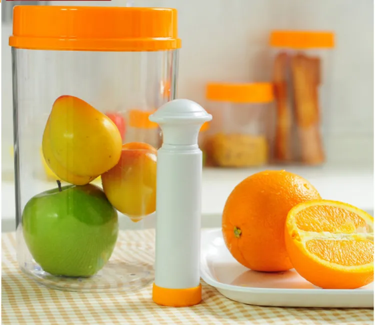 Button Auto Coffee Vacuum Storage Container Vacuum Sealed Container Vacuum Jar Sealer for Kitchen