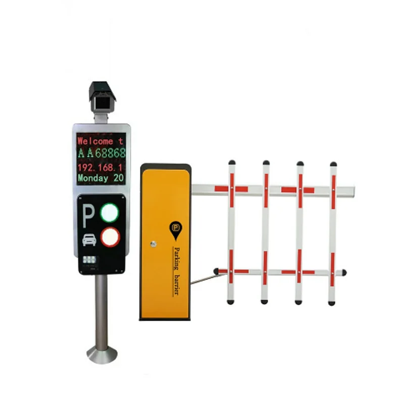 ANPR HD Camara auto number plate recognition price of vehicle parking system software panel system rising bollards