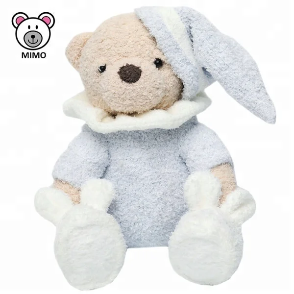 Handmade Adorable Baby Teddy Bear Plush Toy With Scarf Wholesale Custom Cute Kids Toy Sleeping Stuffed Animal Soft Plush Bear
