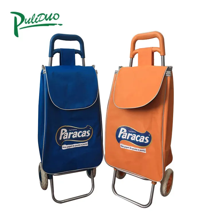 Foldable grocery cart Waterproof Folding Personal Grocery Collapsible Wheel Shopping Trolley Bag