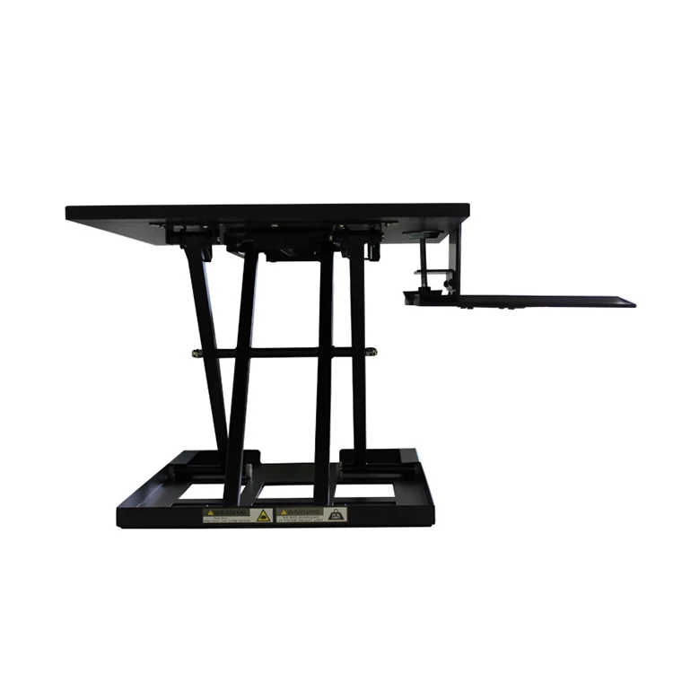 Black Bureau Pc Desk Computer Table Sit To Stand Desk Converter With Keyboard