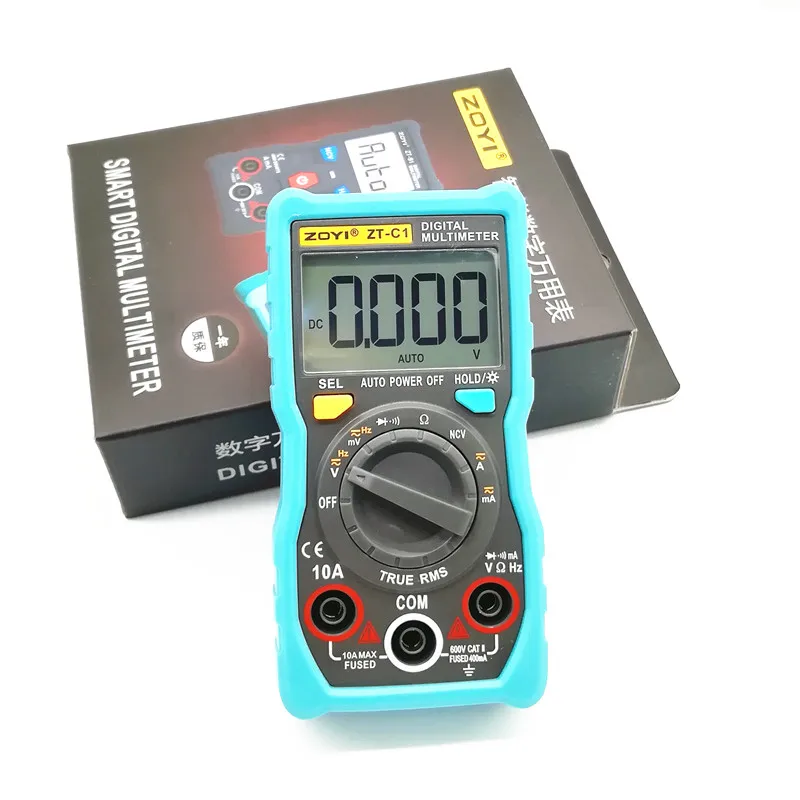 Original Manufacturer ZOYI ZT-C1 C2 True-RMS AC DC Voltage Current Resistance Ohm Frequency Continuity NCV Digital Multimeter