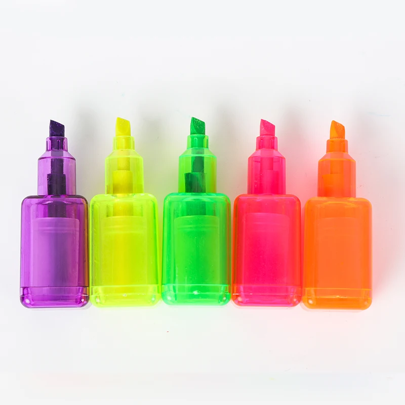
Nail polish shaped private label mini highlighter pen 