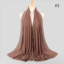 Женский длинный шифоновый шарф, модный монохромный шарф из Малайзии и Индонезии с жемчужинами и бриллиантами, весна-лето