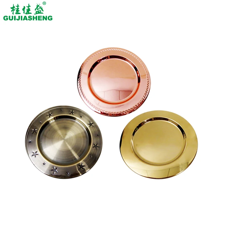 Serving tray Stainless steel charger plate/dish for dinner food