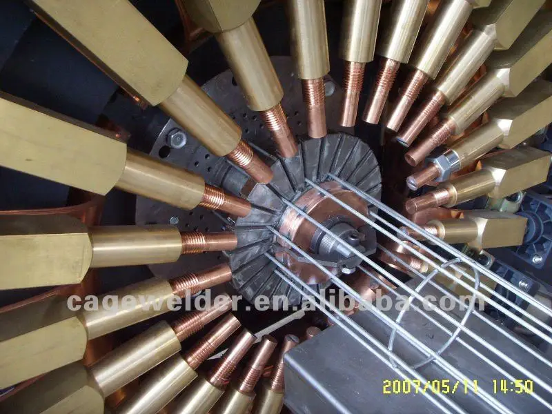 Dust collector cage making welding machine