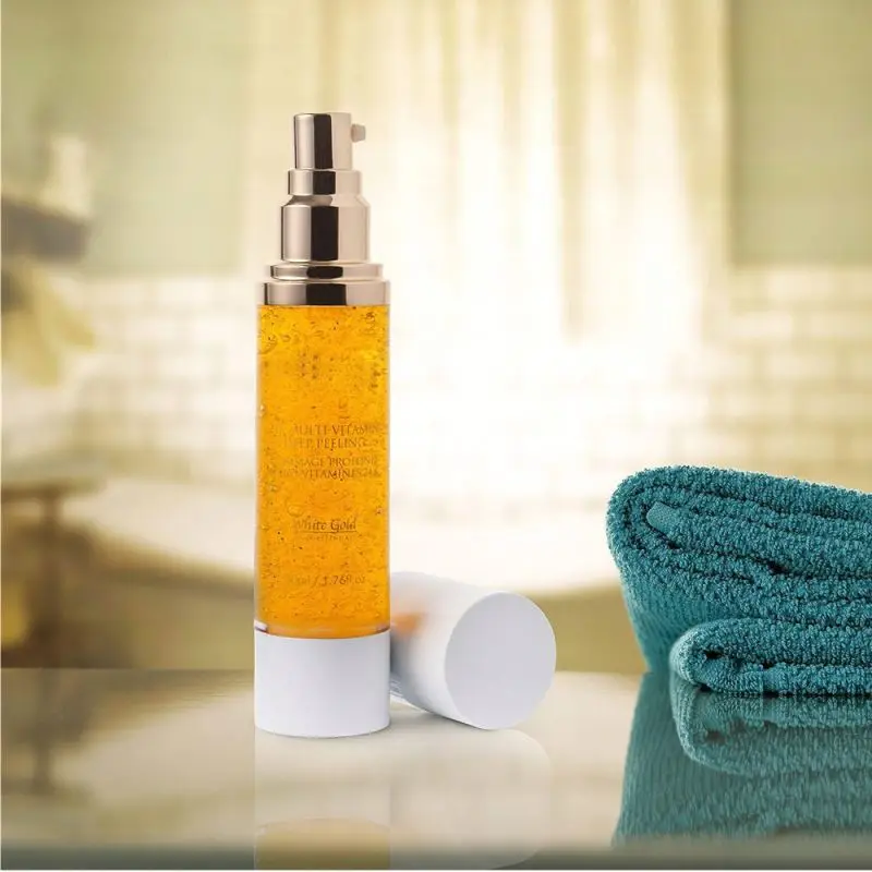 Private Label Multi-Vitamin Deep Peeling 24K Gold Facial Exfoliator Scrub Gel