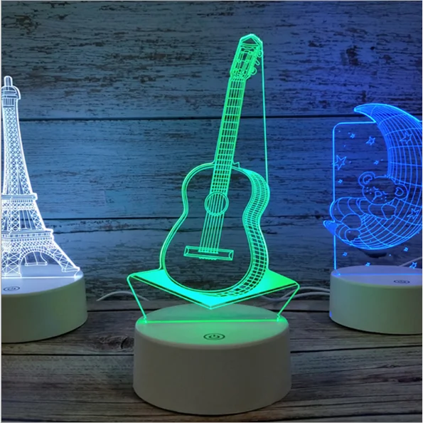 Gift for Lover 3D Heart Shaped Nightlight LED 7 Colors Adult Acrylic Night Lamp in Vietnam