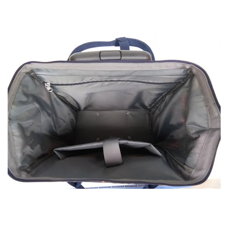 Large Capacity Flora Print Canvas Trolley Tote Bag Cabin Luggage On Wheel Rolling Travel Bag