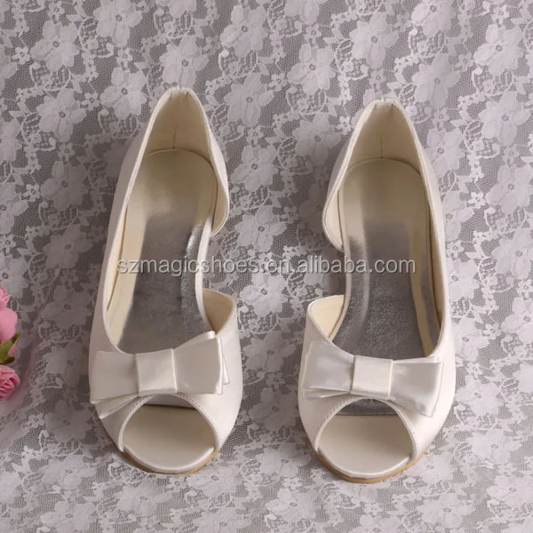 (22 Colors)Brand Name Plain Flat Bridal Shoes