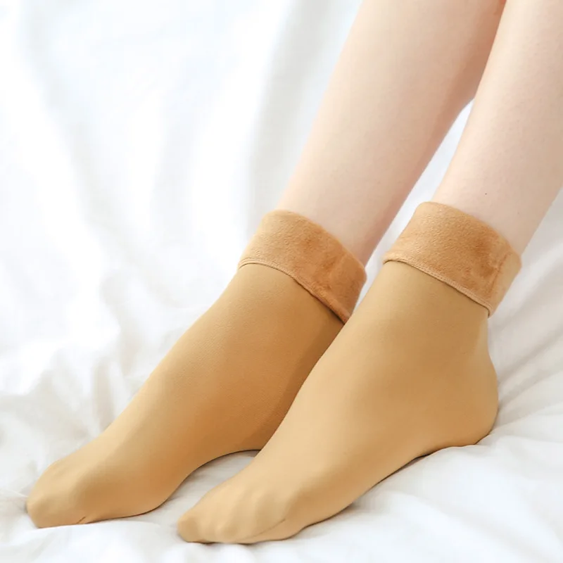 sample accept Winter Thick Wool Cashmere Socks for Women Fuzzy Warm Thermal Sock Home Snow boots Female Velvet sleeping socks