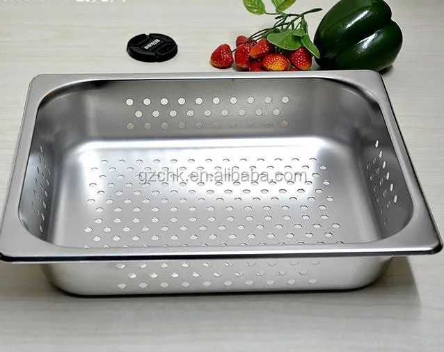 SS perforated GN pan for vegetable/ Kitchen equipment SS GN pan /service pan