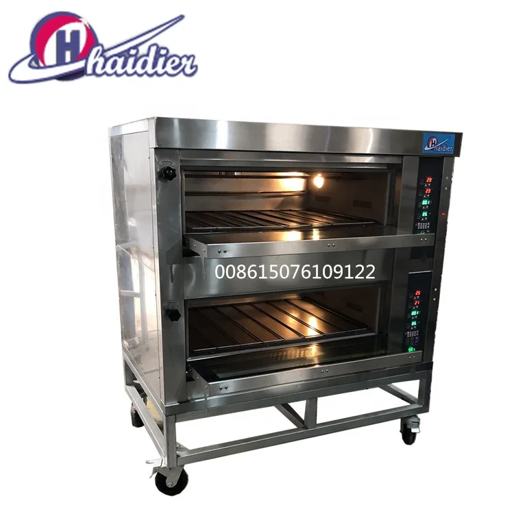 New style bakery small oven high quality 2 deck double deck oven with steam
