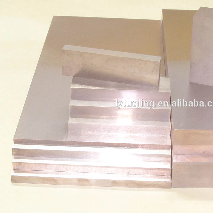 polished surface tungsten plate price tungsten alloy WCu plate/sheet