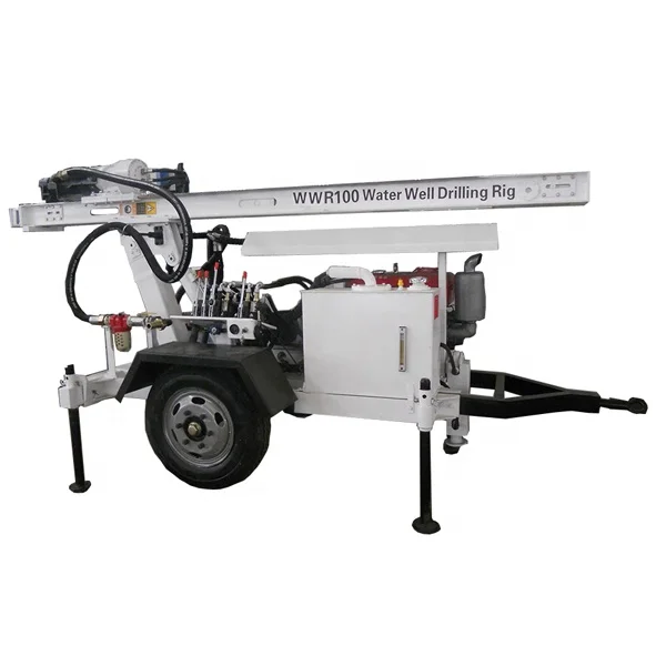 120 meter hydraulic Portable diesel engine track-type Water Well Drilling Rig machine for Sale