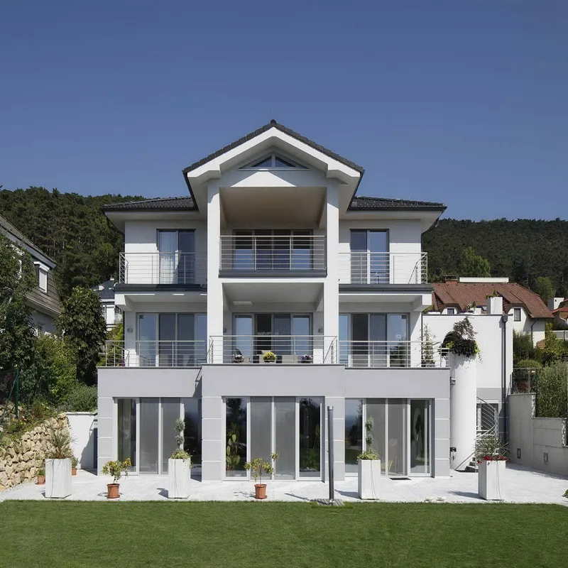 
Australian Standard Prefabricated Houses / Steel Frame Prefab two storey House And Villas With Garage 